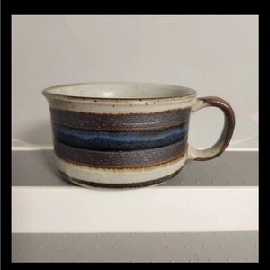 Otagiri VTG Hand Crafted Stonewear Mug Horizon Strip Made In Japan With Label